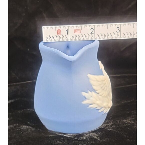 Vintage Powder Blue Wedgwood Jasperware Creamer Pitcher - Picture 11 of 15